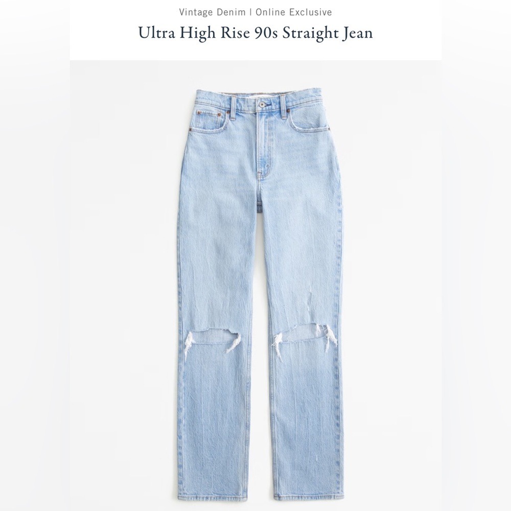 Abercrombie 90s straight ultra high-rise jeans